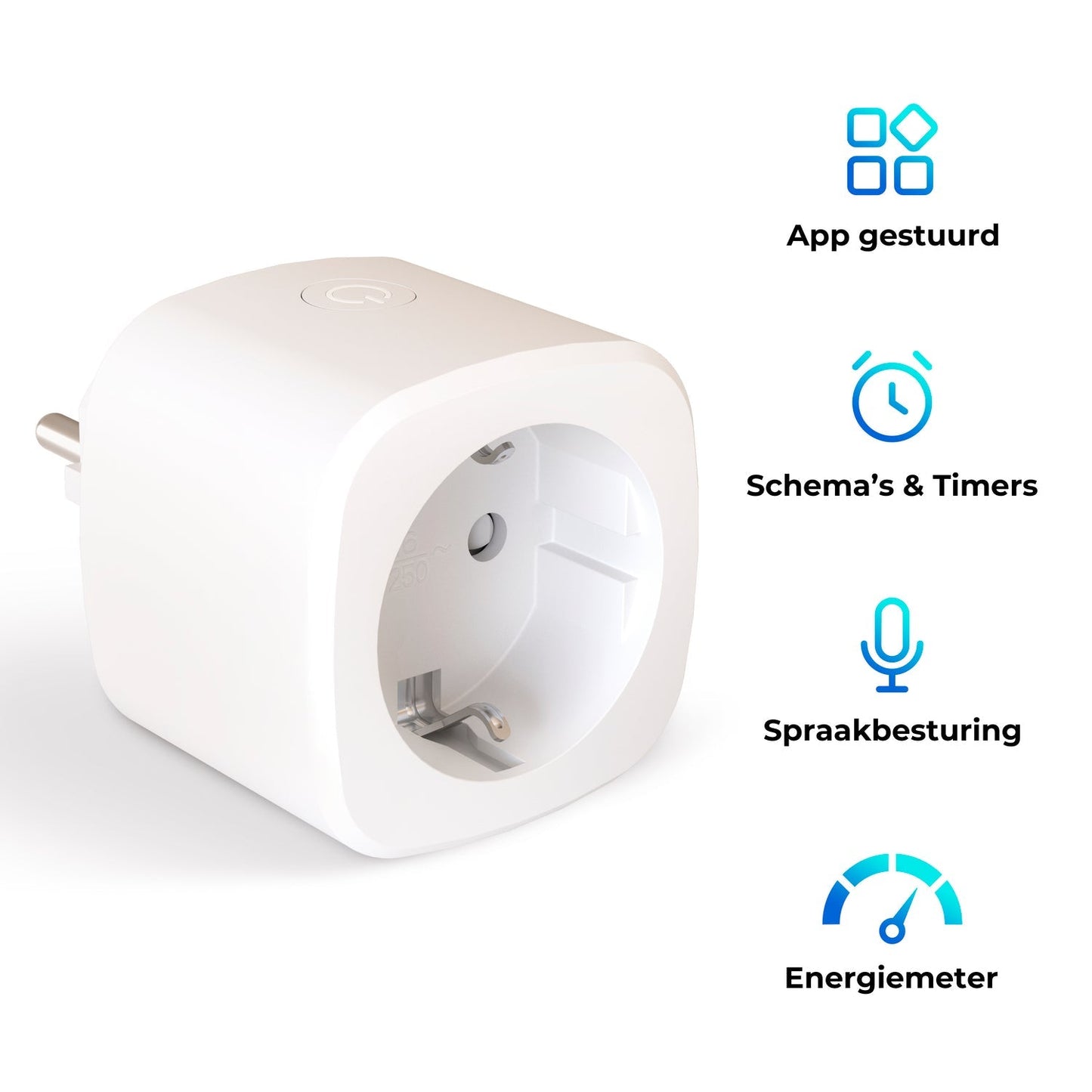 Calex Smart Plug - Smart Plug with Energy Meter - White