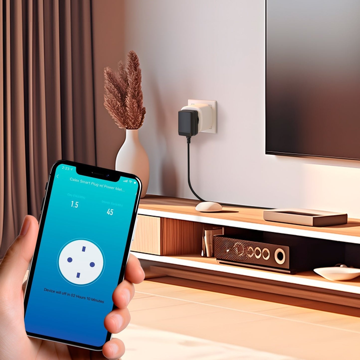 Calex Smart Plug - Smart Plug with Energy Meter - White