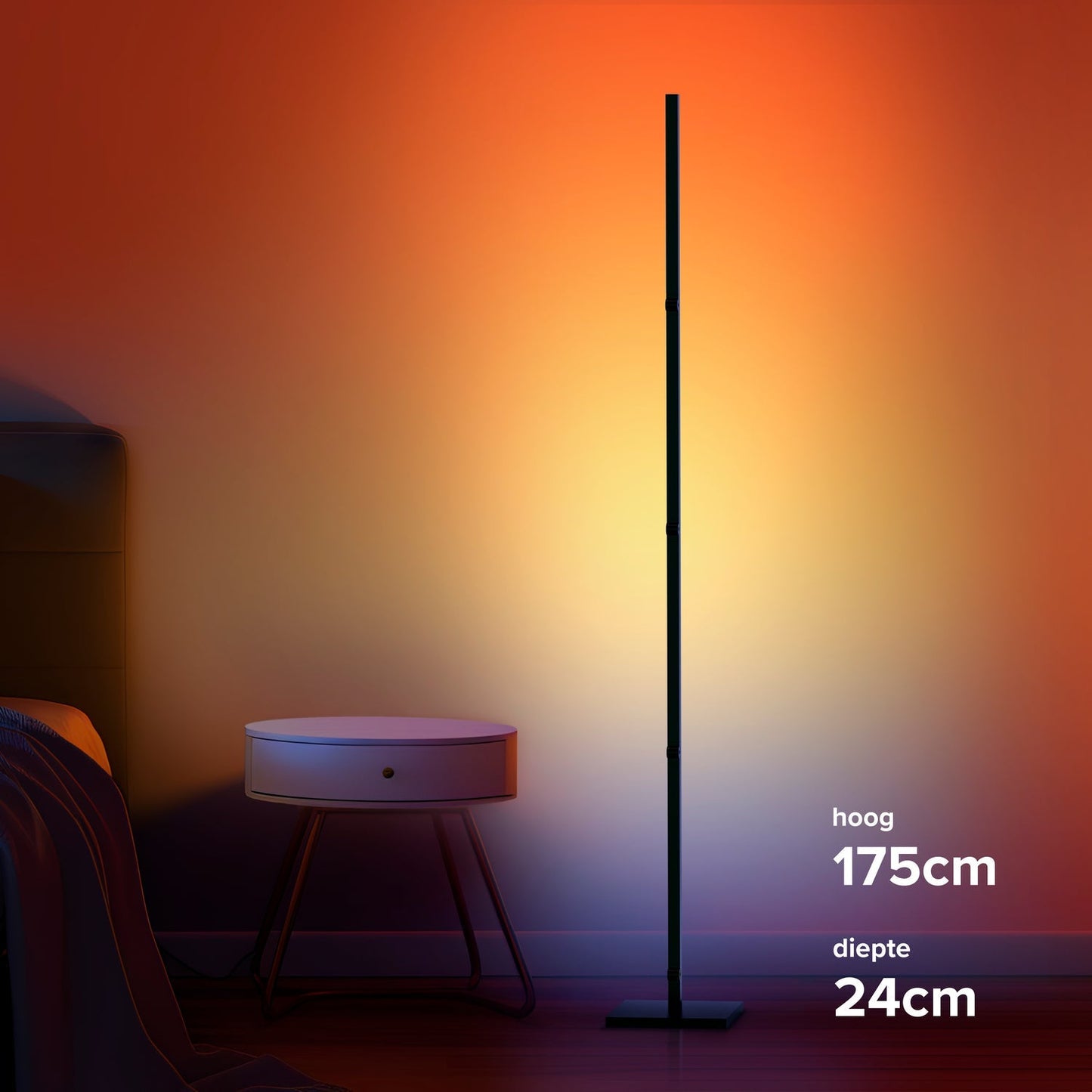 Calex Multifunctional Smart Floor Lamp - RGB+Warm White