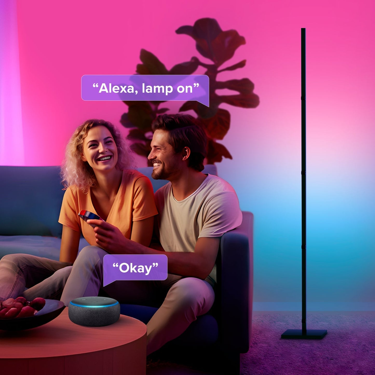 Calex Multifunctional Smart Floor Lamp - RGB+Warm White