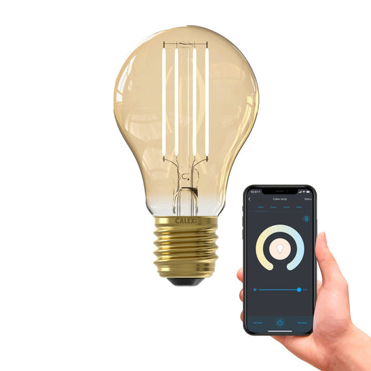 Calex Smart LED Bulb - E27 - Filament - A60 - Gold - Warm White - 7W