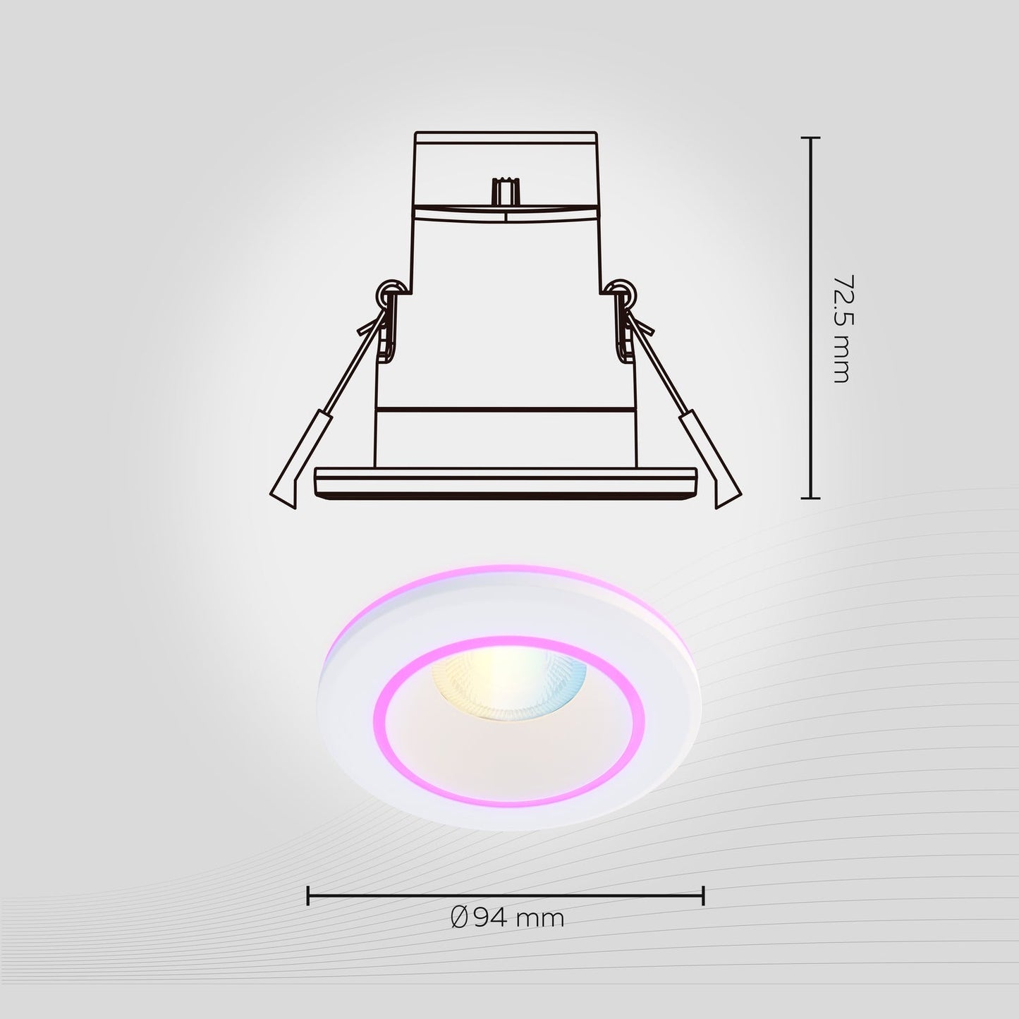 Calex Smart Halo LED Recessed Spot White - RGB+Warm White - 6.5W