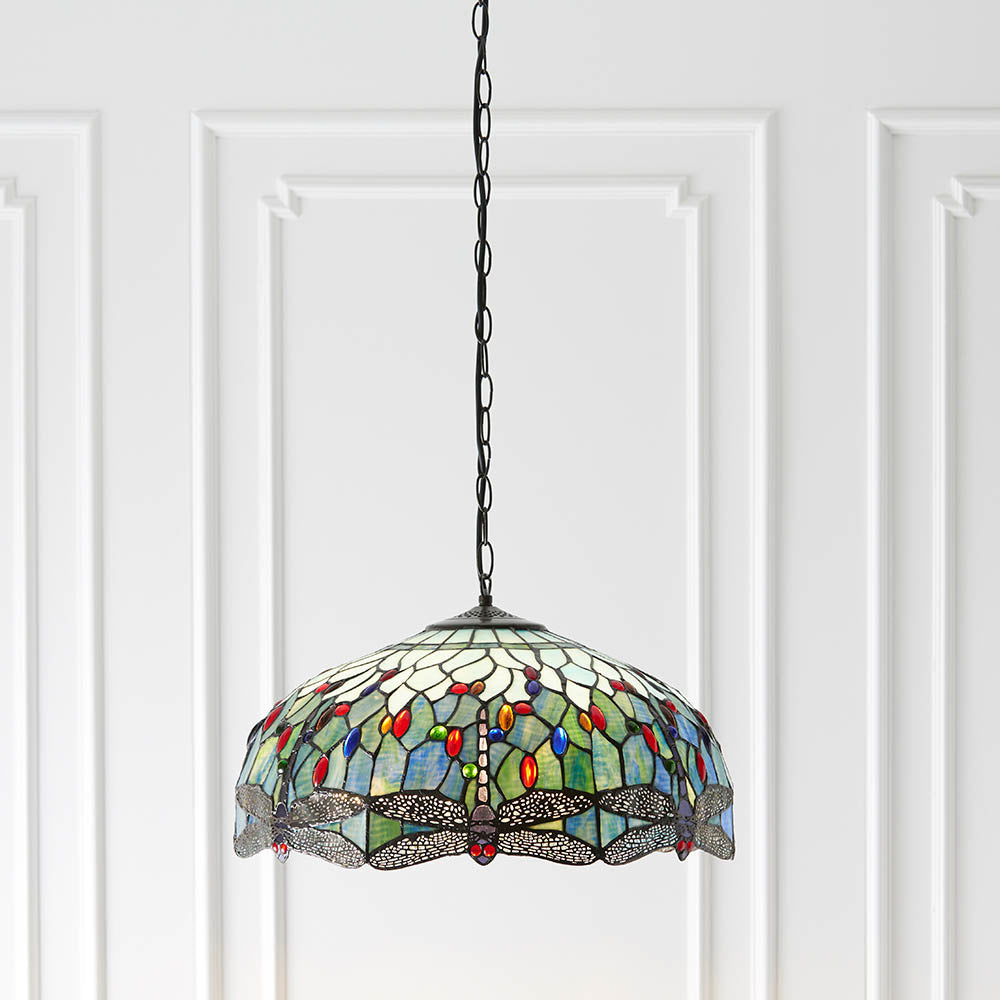 Dragonfly blue Large 3lt pendant