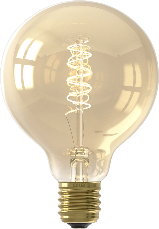 Calex Flex Filament LED Lamp - E27 -G95- Gold - 5.5W - 3 step dimming