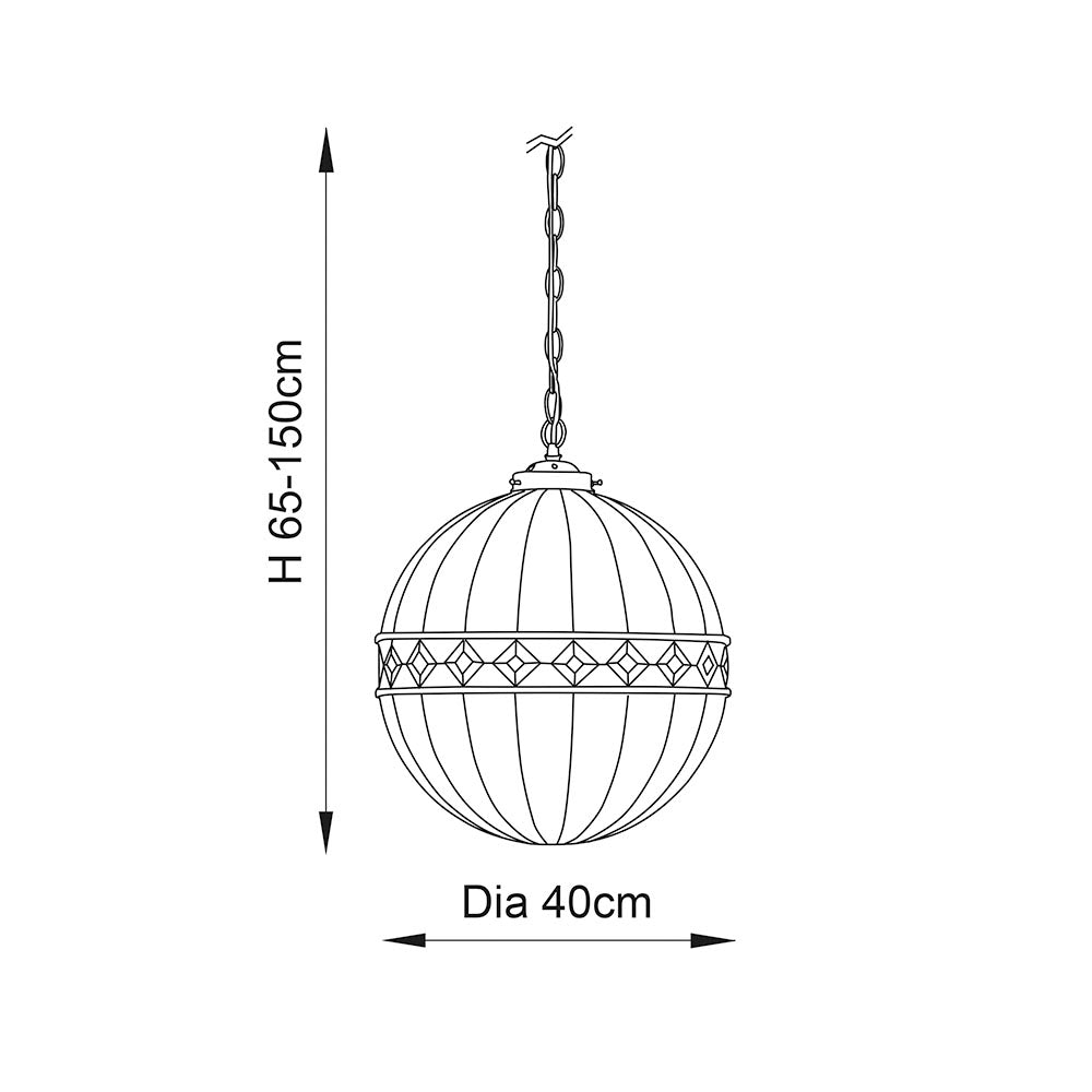 Fargo Medium globe pendant