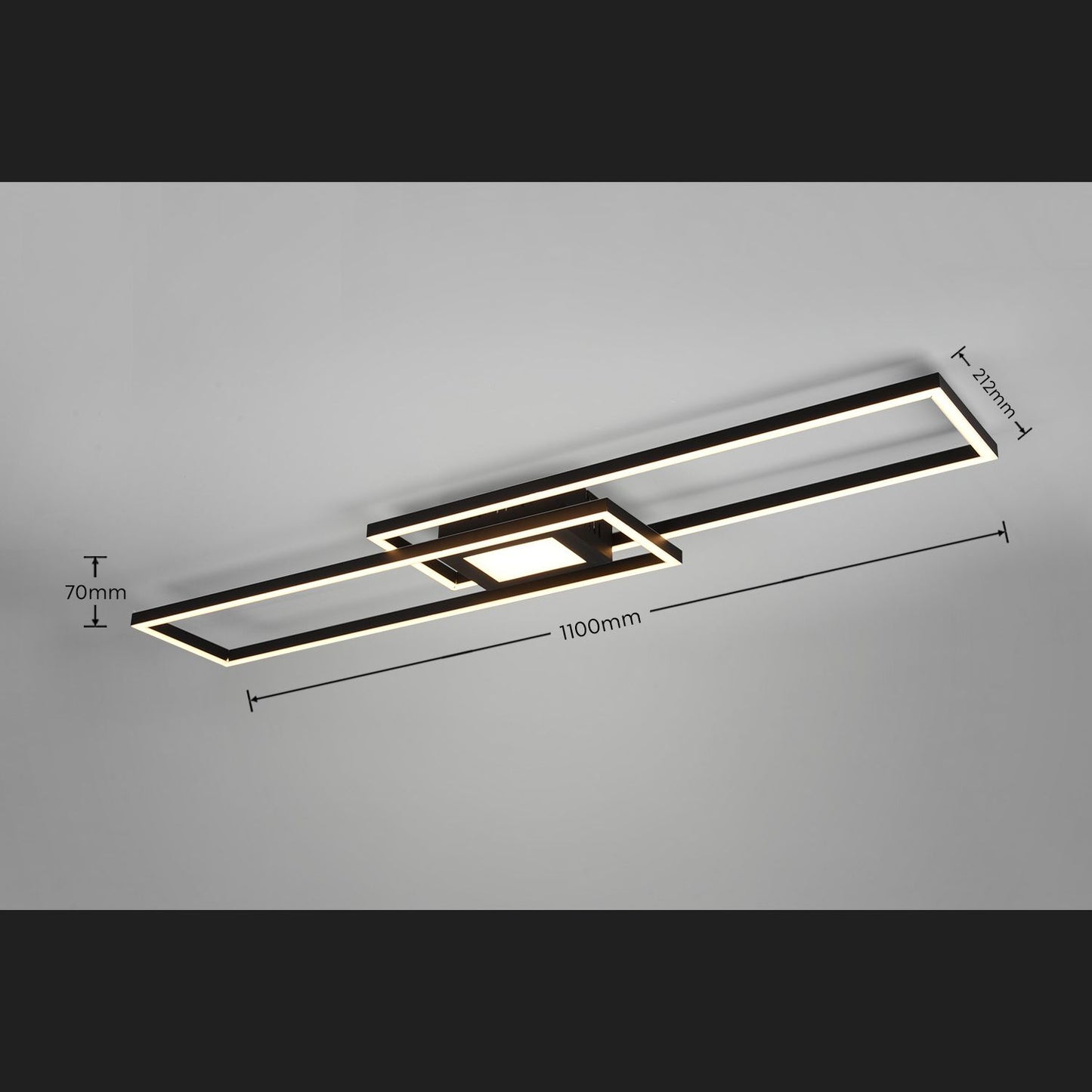 Ganado  - Ceiling lamp - Black Matt - Trio