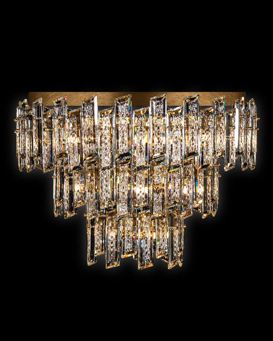 Crisiante Pendant 3 Tier 6/9Lt Gold Light