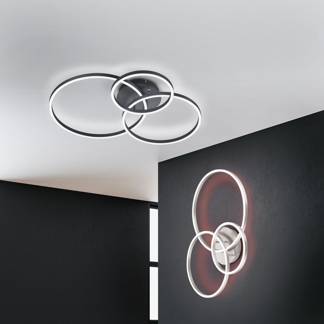 Winona  - Ceiling lamp - Black Matt - Trio
