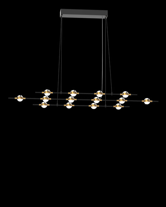 Molecular 14Lt Pendant Black With Gold Model G Light