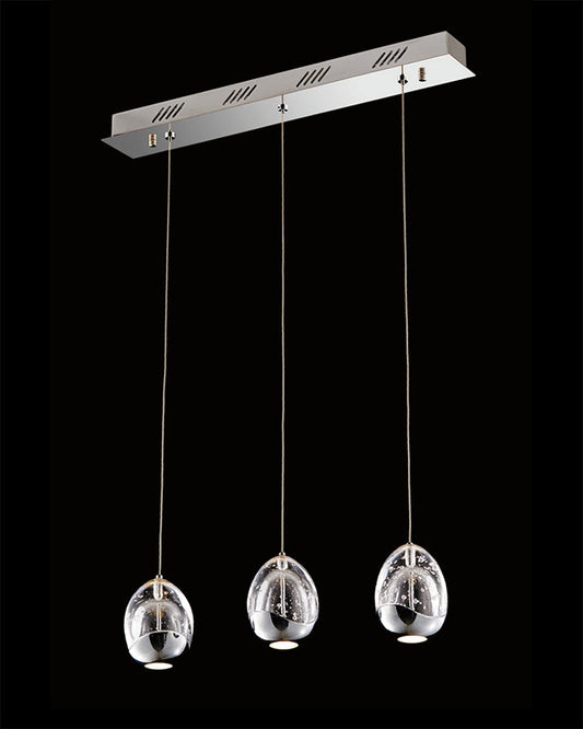 Terrene 3Lt Bar Pendant Chrome Dimmable Light