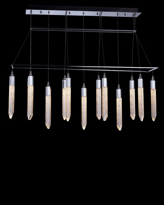 Shard 13Lt Bar Pendant Chrome Light