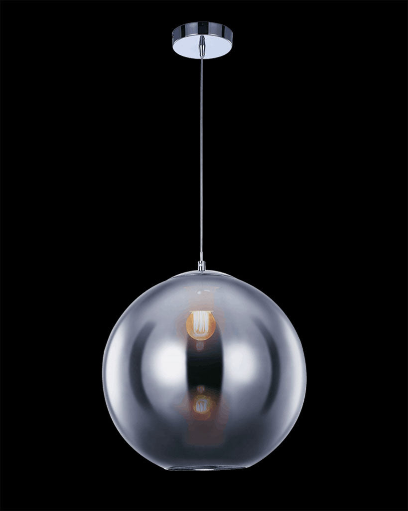 Oberon Medium Pendant Chrome Light