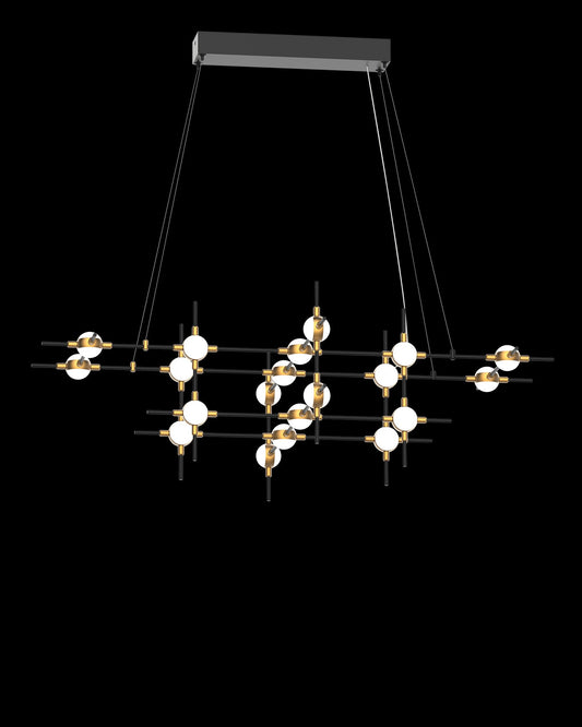 Molecular 20Lt Pendant Black With Gold Model F Light