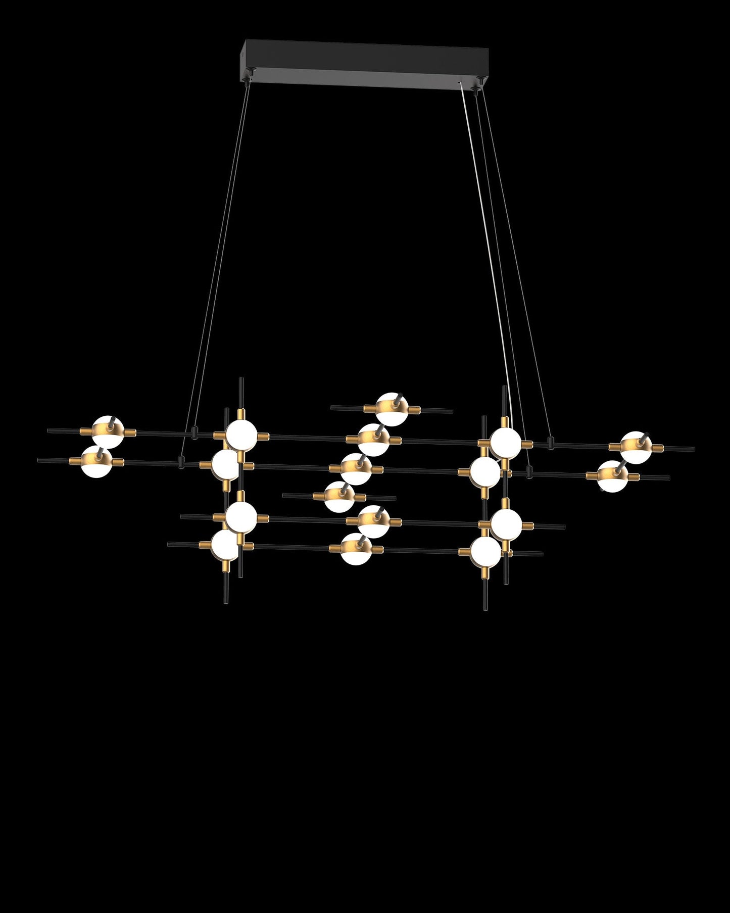Molecular 18Lt Pendant Black With Gold Model E Light