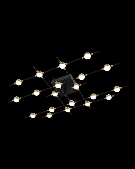 Molecular 20Lt Ceiling Black With Gold Model A Light