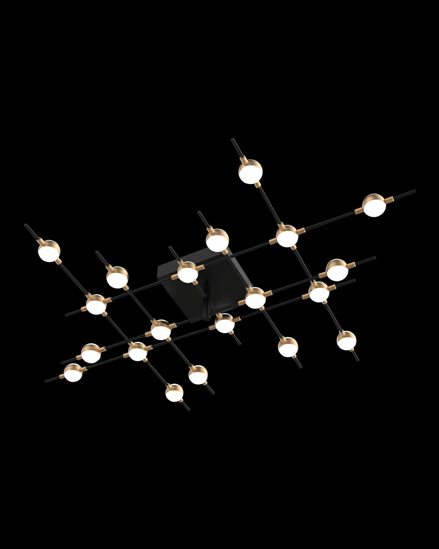 Molecular 20Lt Ceiling Black With Gold Model C Light