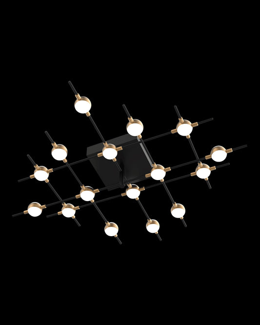 Molecular 16Lt Ceiling Black With Gold Model A Light