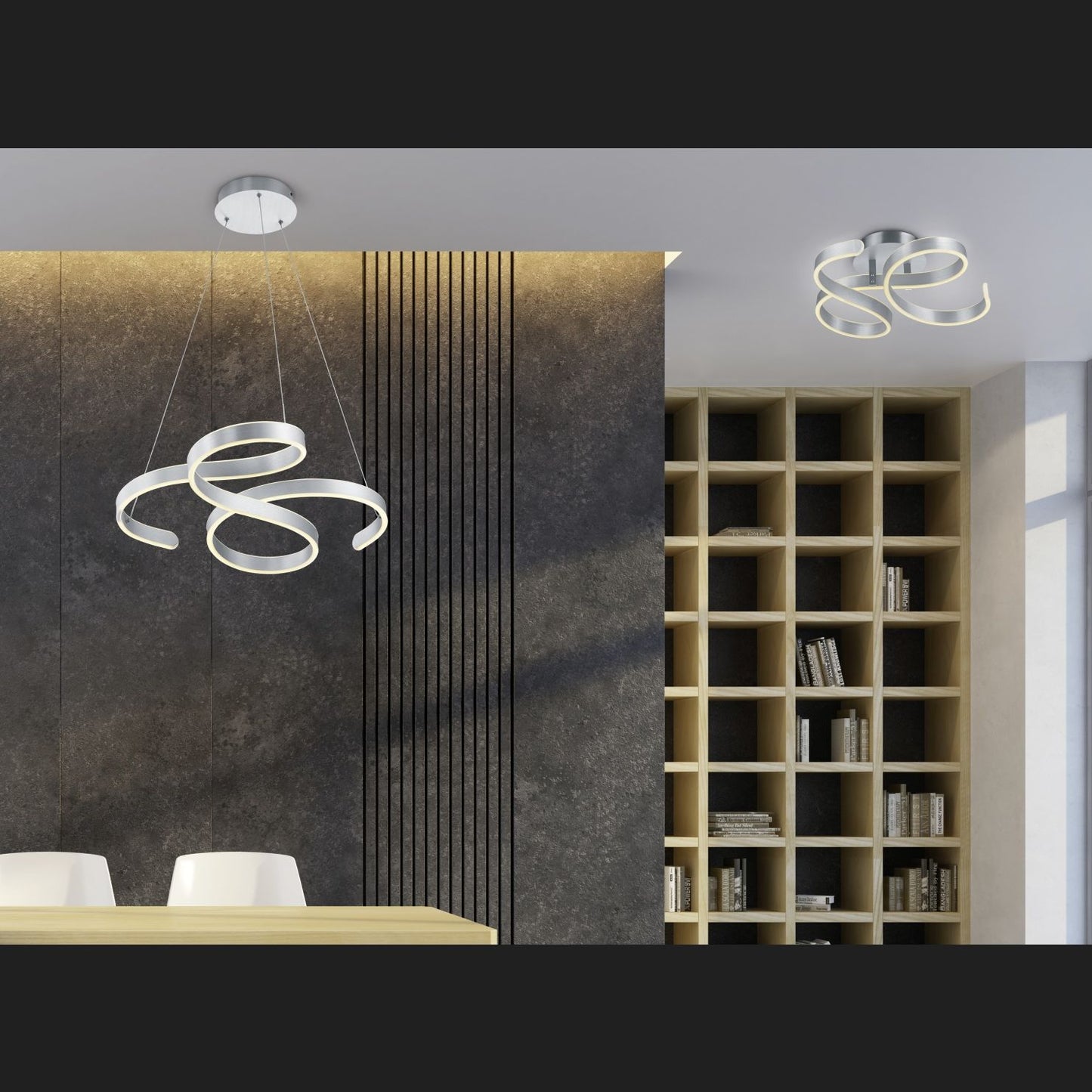 Francis  - Ceiling lamp - Brushed Aluminium - Trio