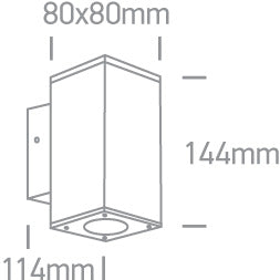 Outdoor Wall Cylinders Up & down beam