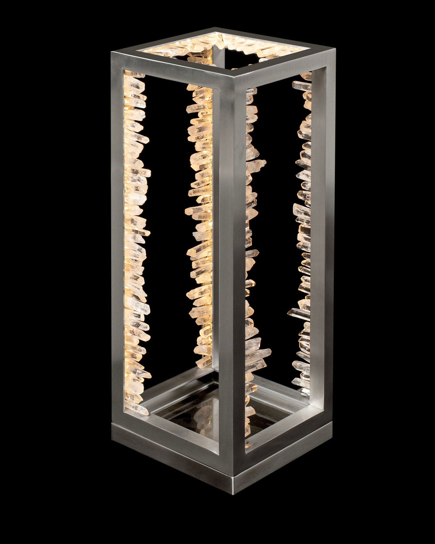 Quartz Retangular Table Light Satin Nickel
