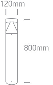 The LED Bollards Range Cone reflector