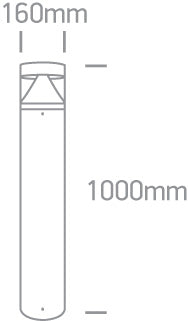 The LED Bollards Range Cone reflector