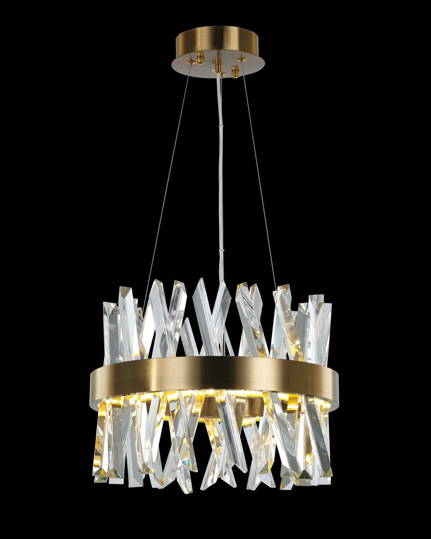 Akasha Round Pendant Light Antique Brass 40cm