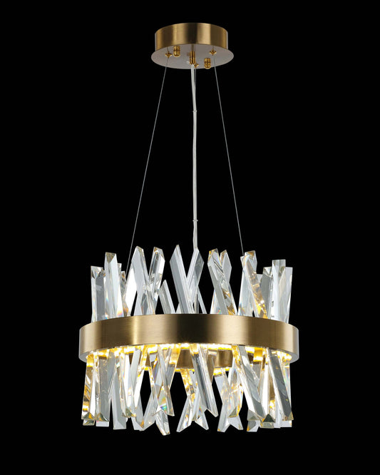 Akasha Round Pendant Light Antique Brass 40cm