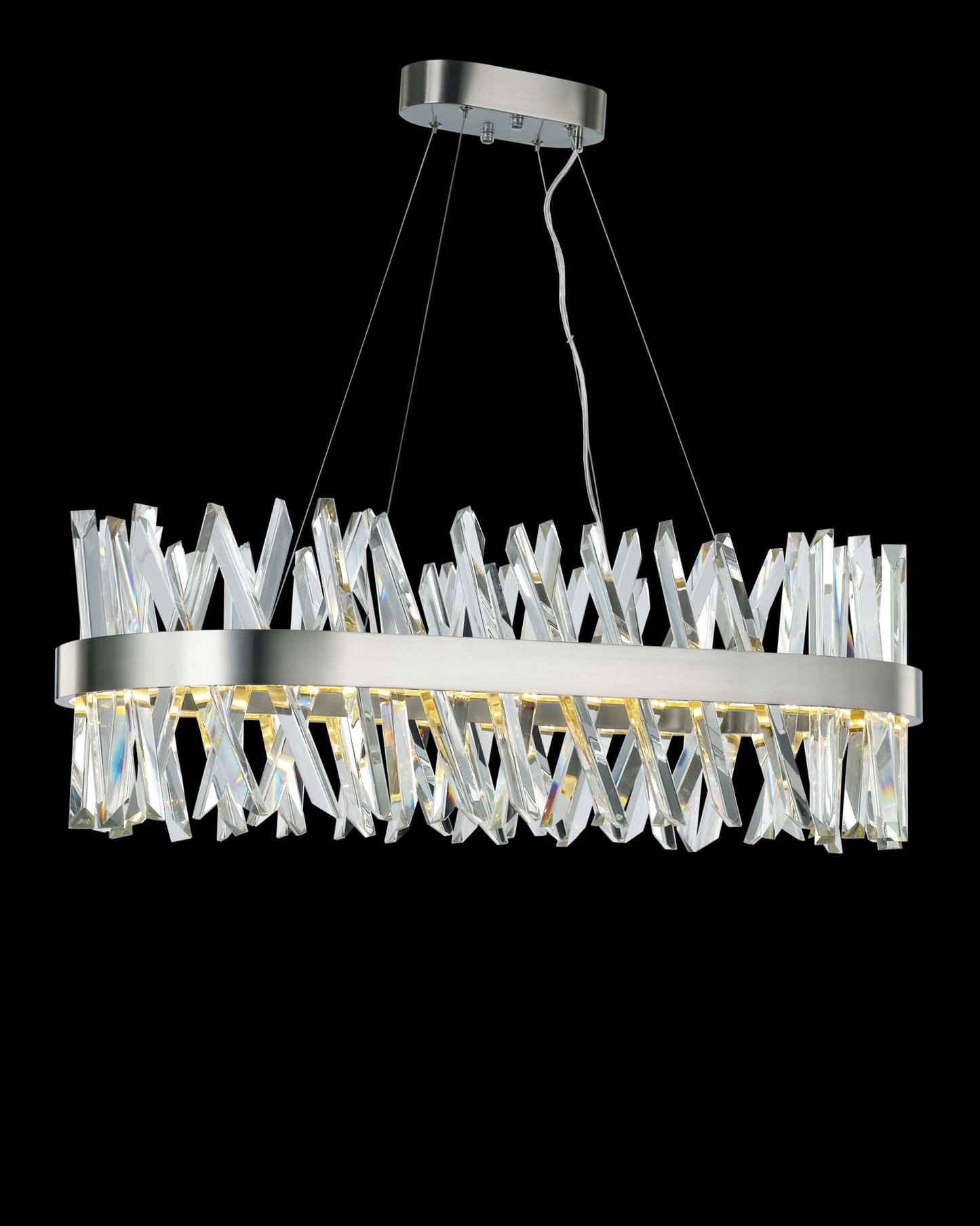 Akasha Oval Pendant Light Satin Nickel
