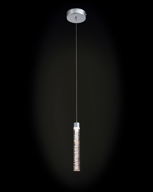 Crackle 1LT Pendant Chrome Light