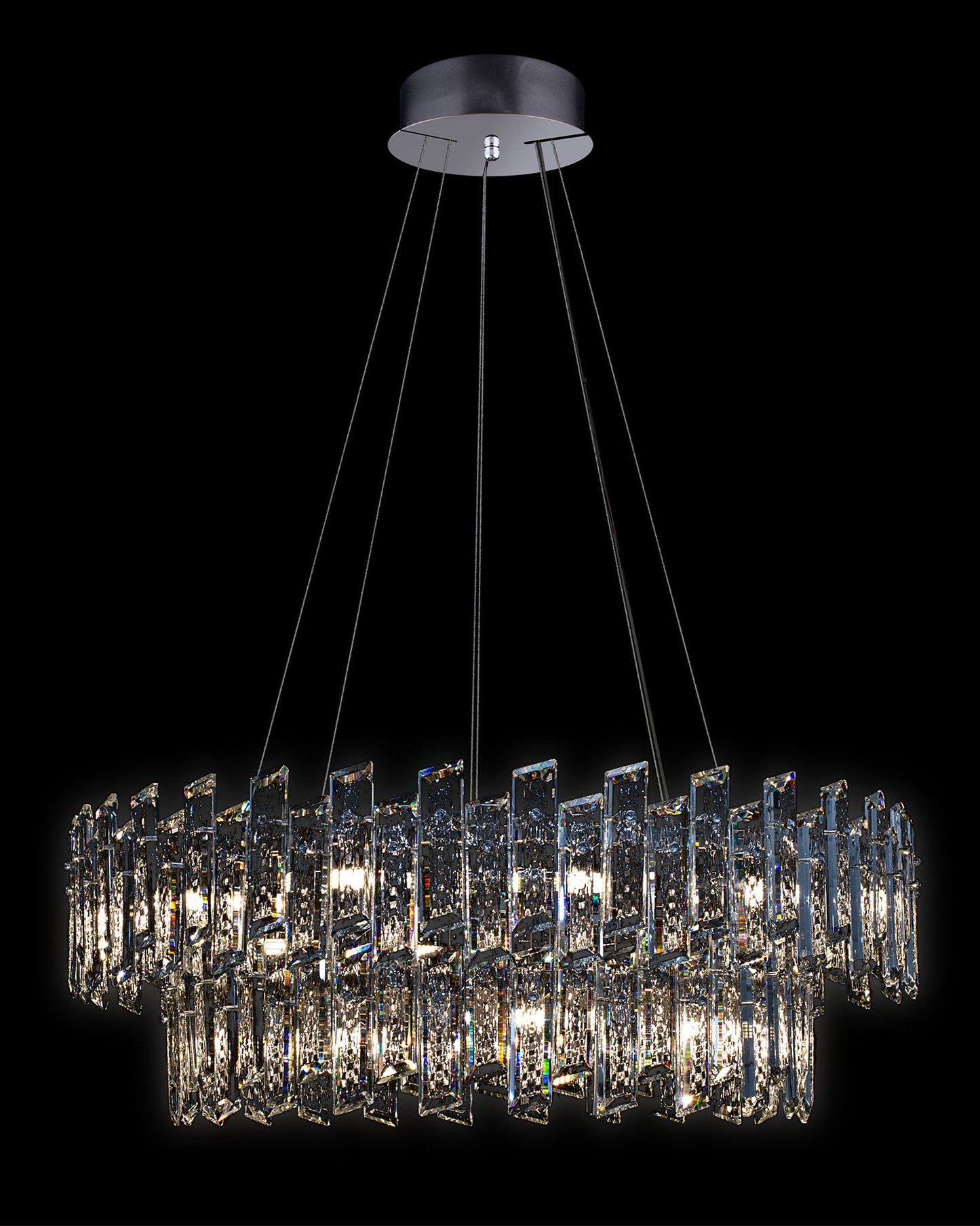 Crisiante Pendant 2 Tier 9/12Lt Chrome Light
