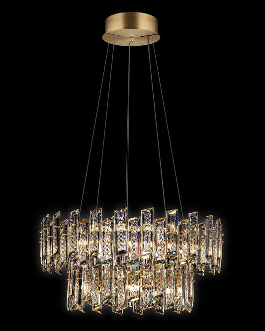 Crisiante Pendant 2 Tier 6/9Lt Gold Light