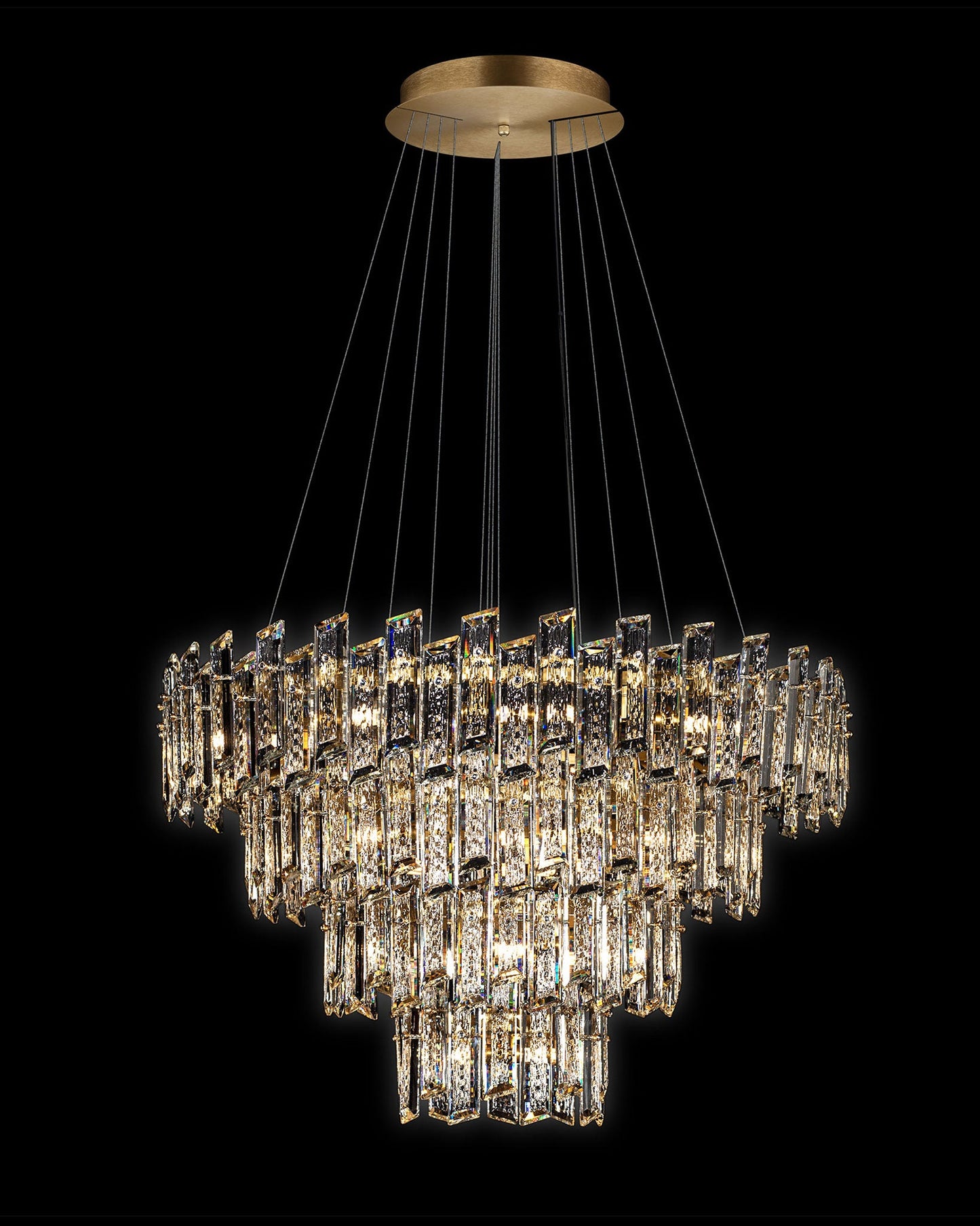 Crisiante Pendant 4 Tier 3/6/9/12Lt Gold Light