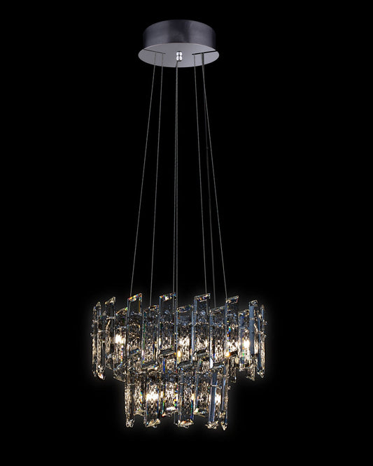Crisiante Pendant 2 Tier 3/6Lt Chrome Light