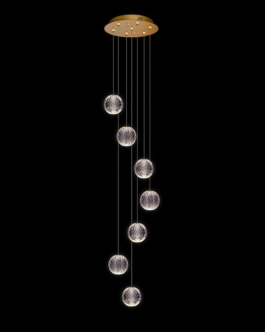 Diamante 7Lt Round Gold Light
