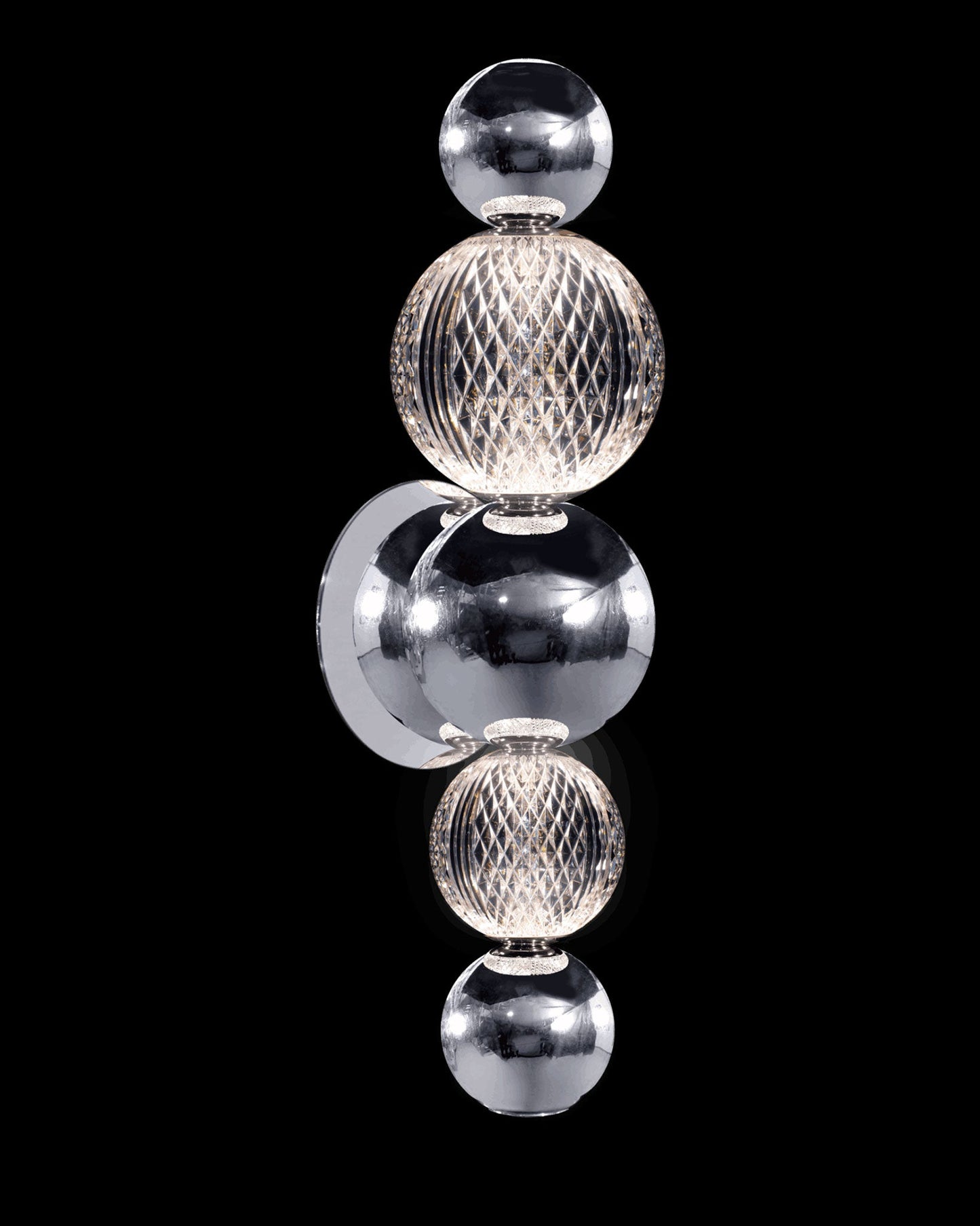 Diamante Embellished Wall Light Chrome