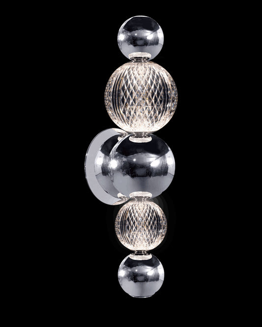 Diamante Embellished Wall Light Chrome