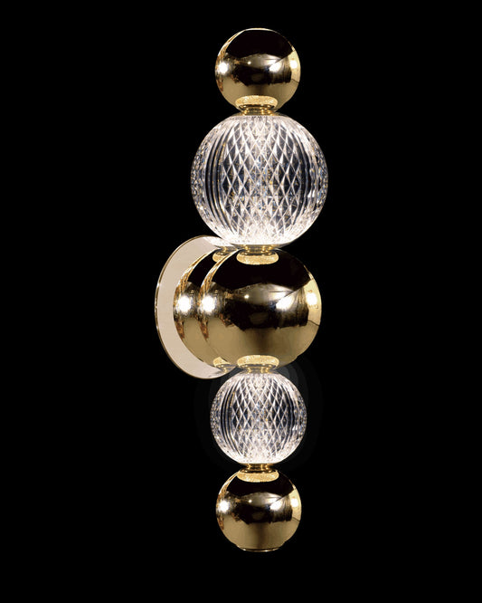 Diamante Embellished Wall Light Gold