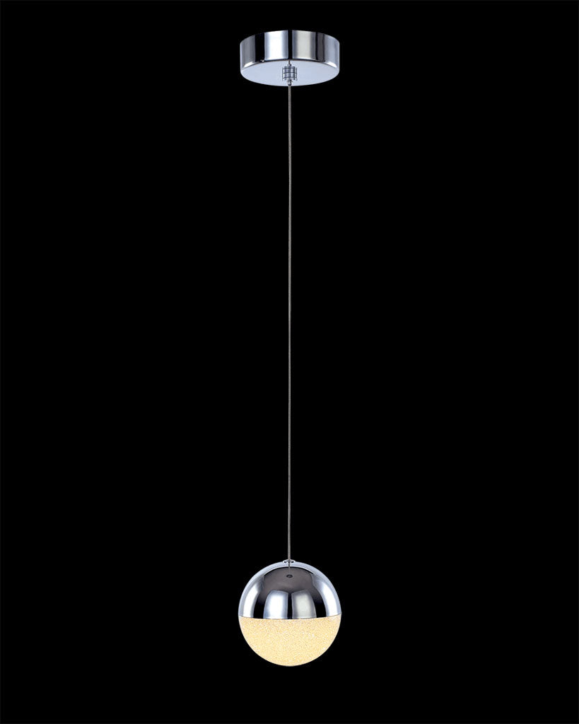 Eclipse Single Pendant Chrome Light