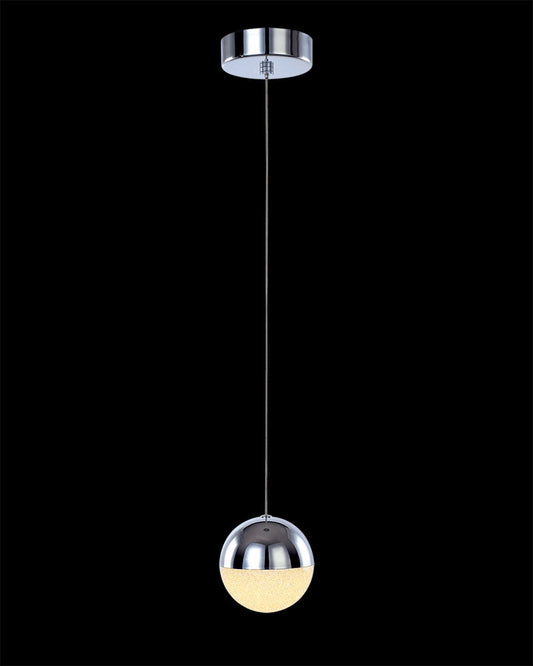 Eclipse Single Pendant Chrome Light
