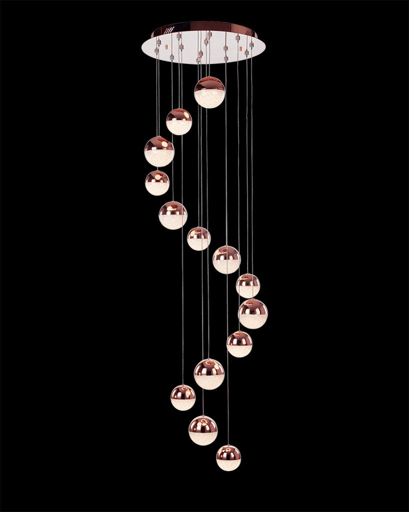 Eclipse 14Lt Pendant 3M Copper Dimmable Light