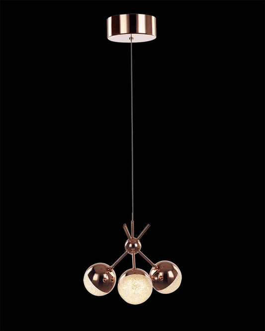 Eclipse 3Lt Cluster Semi-Flush Copper Dimmable Light