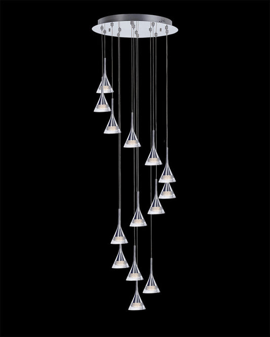 Jewel 14Lt Spiral Pendant Dimmable Light