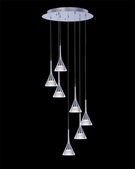 Jewel 7Lt Round Pendant Dimmable Light