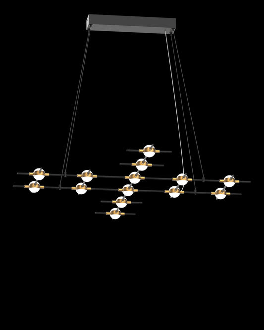 Molecular 14Lt Pendant Black With Gold Model H Light