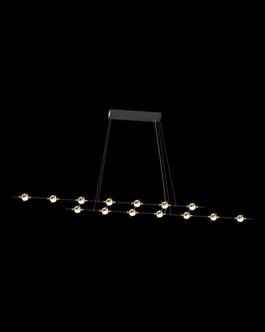 Molecular 14Lt Pendant Black With Gold Model I Light