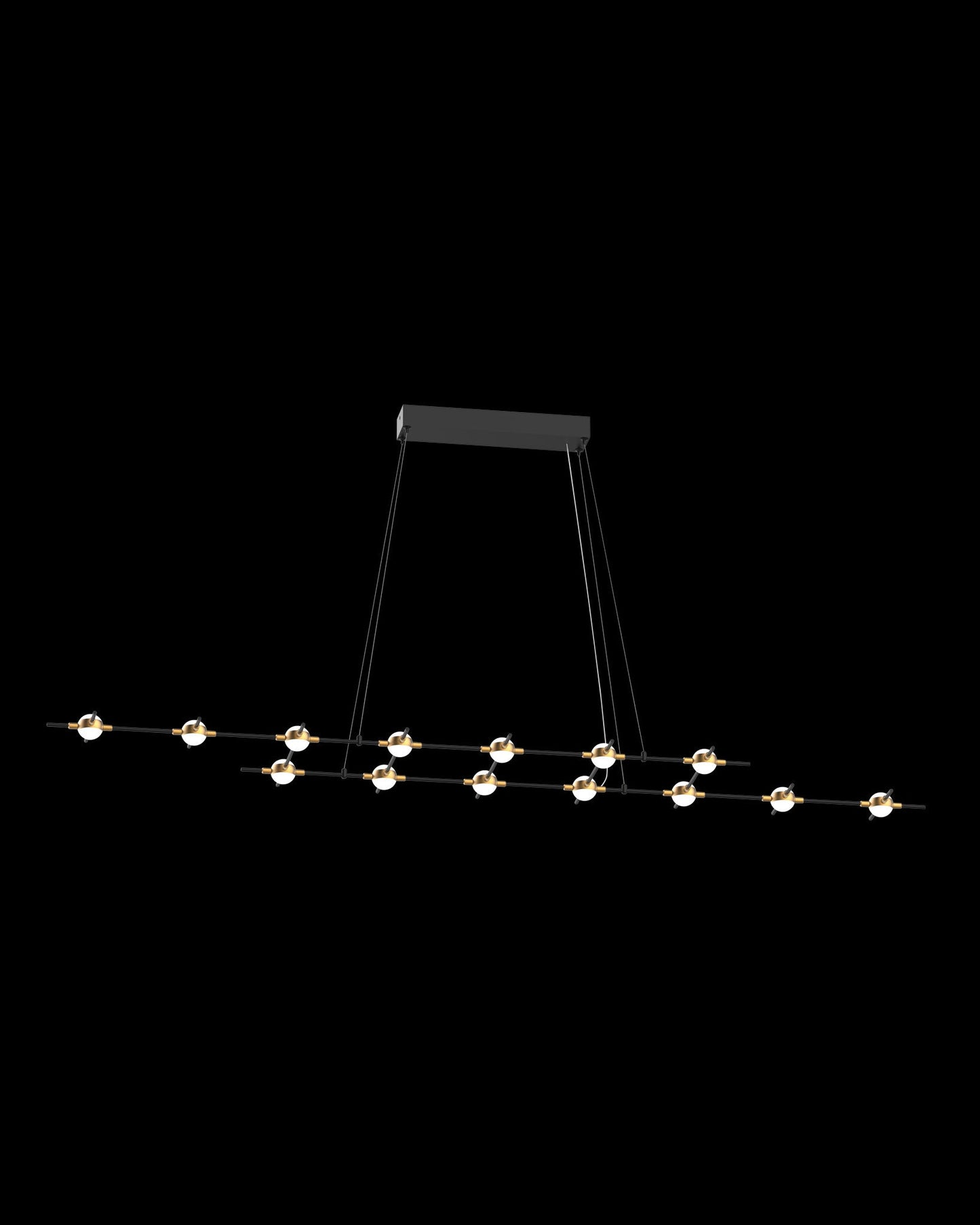 Molecular 14Lt Pendant Black With Gold Model J Light