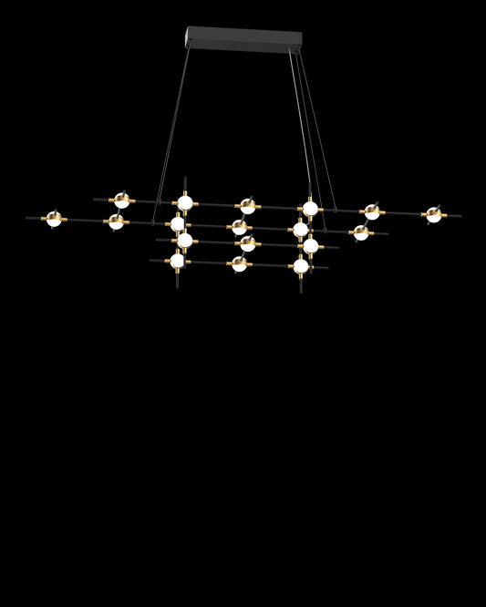 Molecular 18Lt Pendant Black With Gold Model B Light