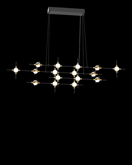 Molecular 16Lt Pendant Black With Gold Model E Light