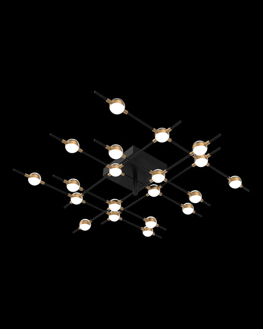 Molecular 20Lt Ceiling Black With Gold Model B Light